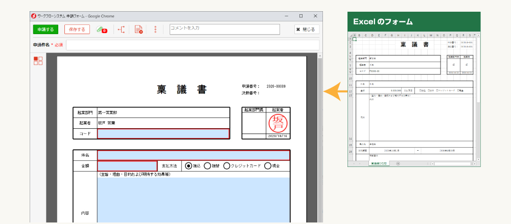 申請・承認フォーム